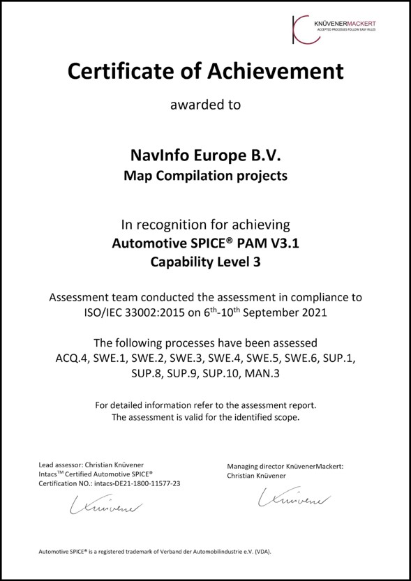 K1ŷͨAutomotive SPICE 3֤